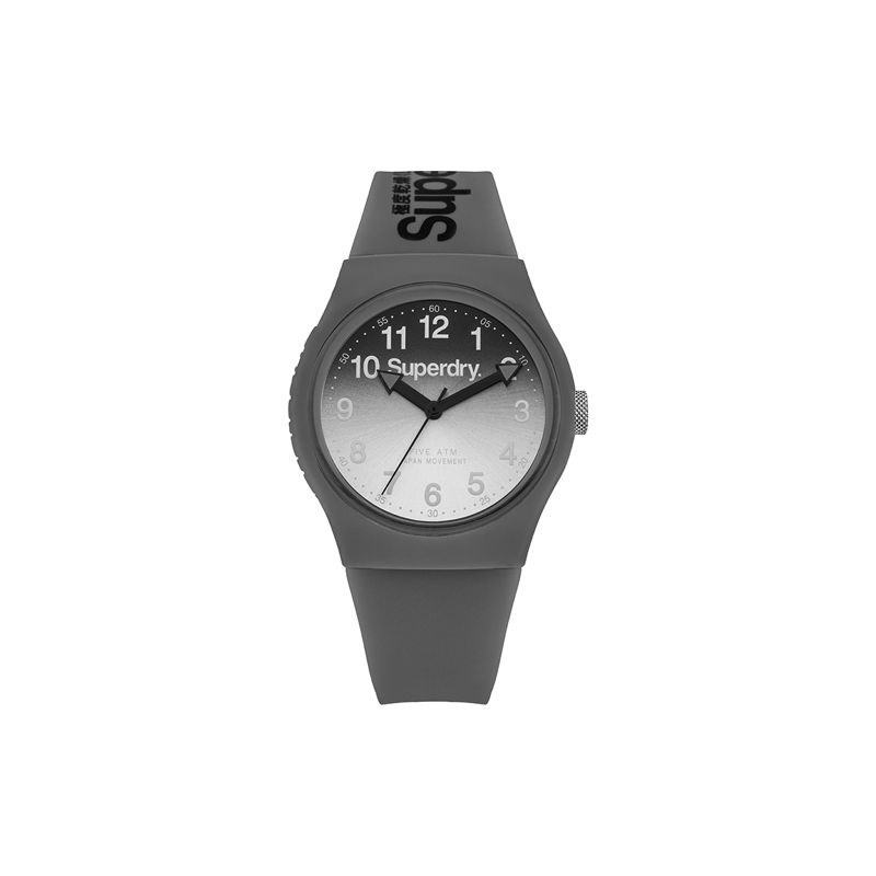 Montre Superdry en Silicone Unisexe H/F Gris