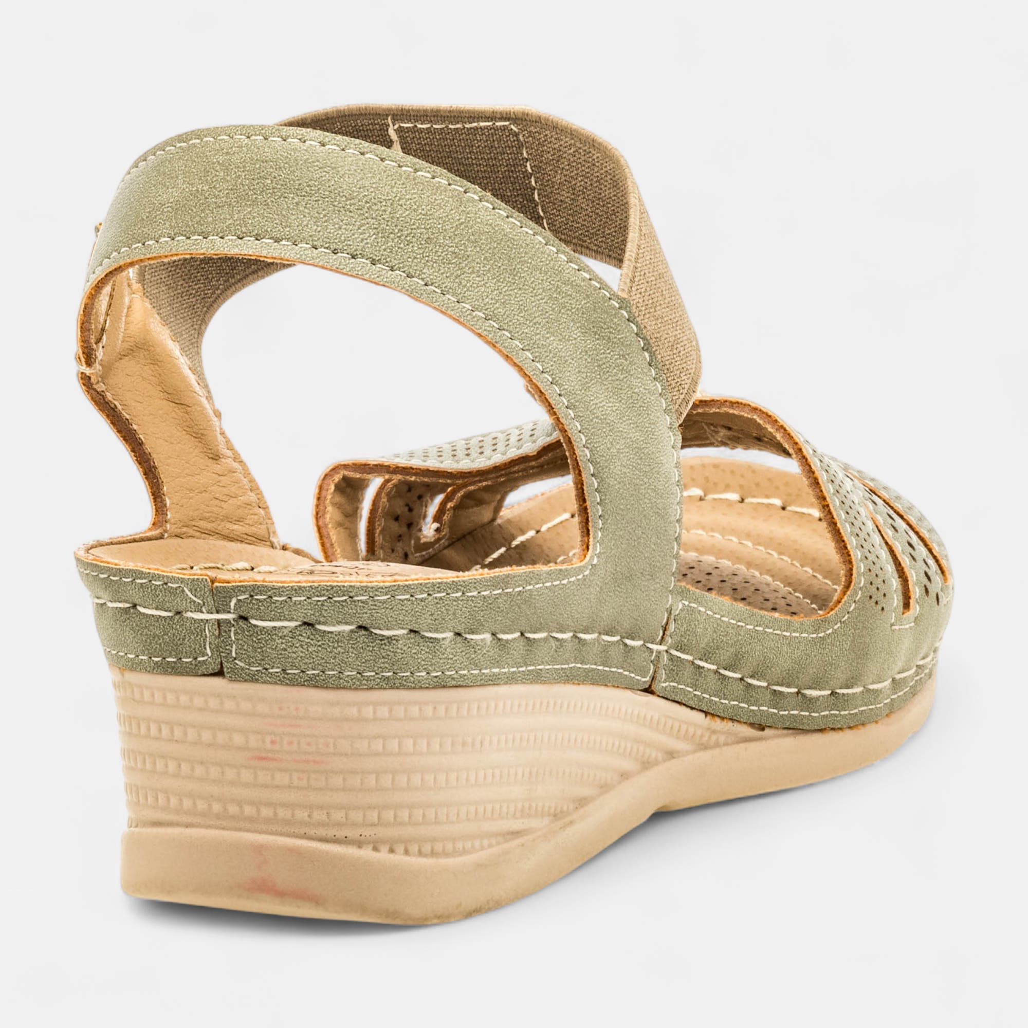 Nu-pieds confort Femme vert clair