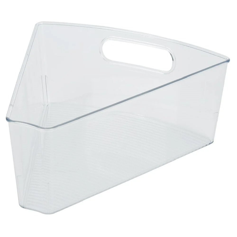 Bac de rangement triangulaire transparent pour frigo 3L