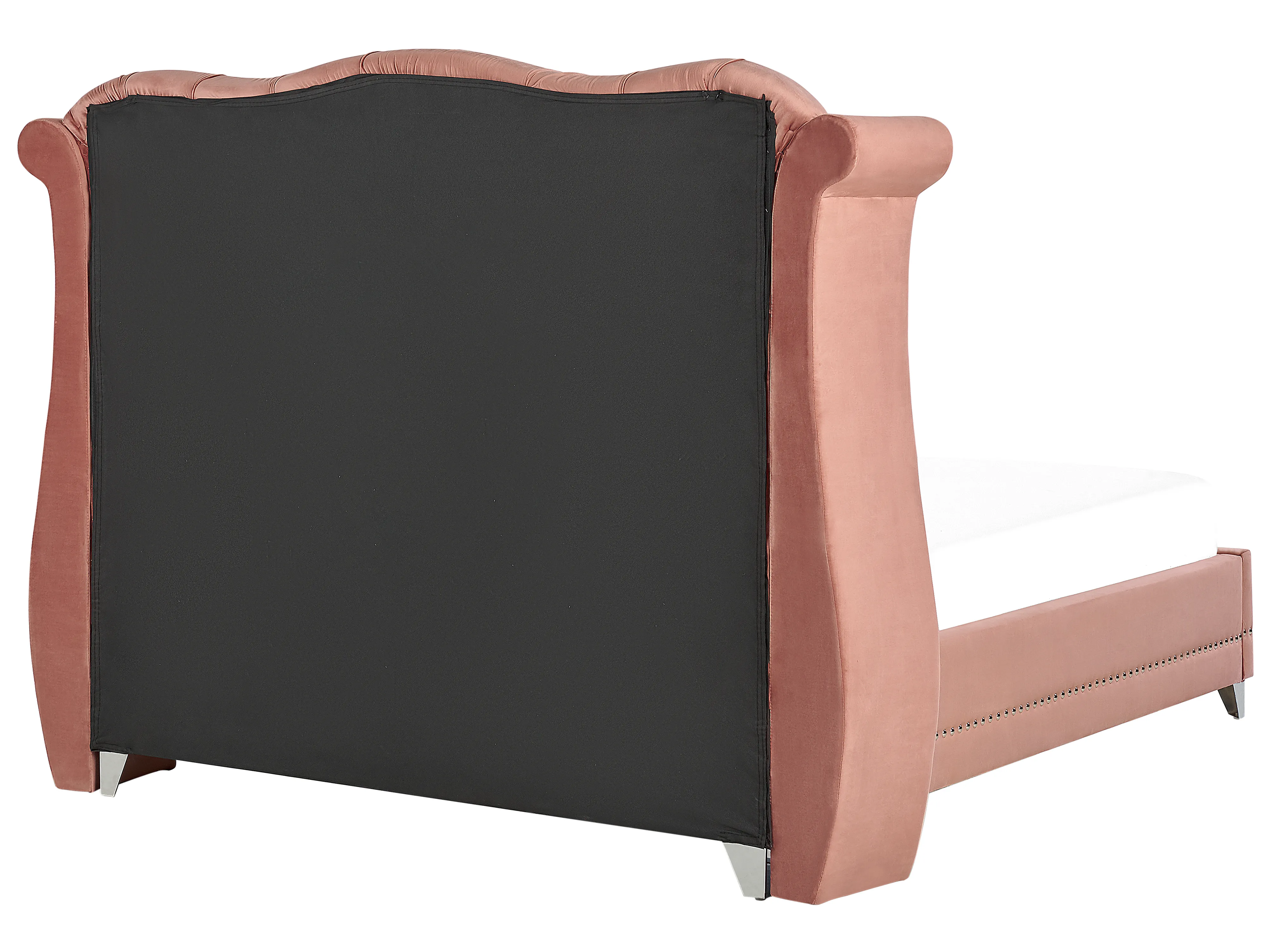 Bed Fluweel AYETTE 160 x 200 cm Roze