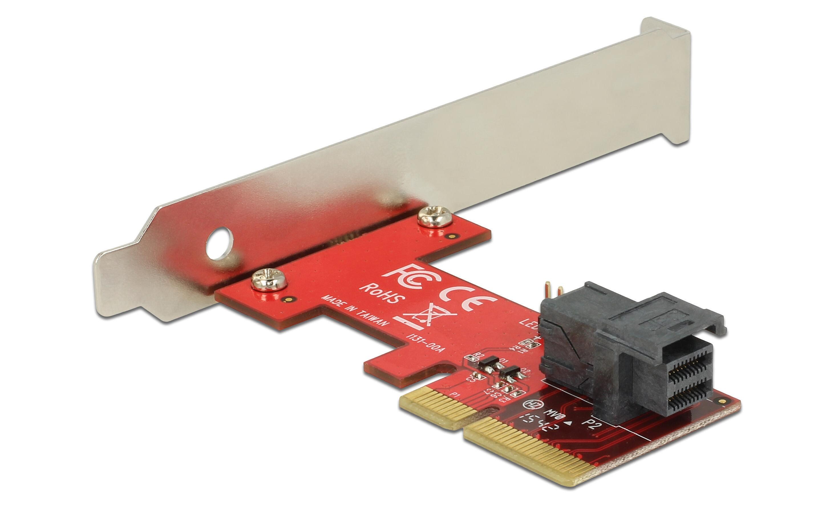 Host Bus Adapter Controller PCI-ex4 - U.2 Bracket FH+LPDelock PCI Express x4 Karte > 1 x intern SFF-8643 NVMe – Low Profile Formfaktor