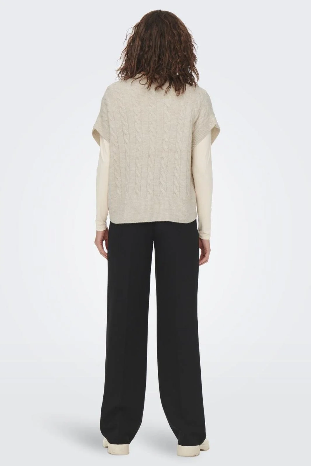 Only Onlmelody Sl V-Neck Vest Knt 4636633 oatmeal