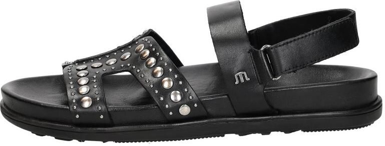 Maruti Dames Platte sandalen Elora Zwart Leer