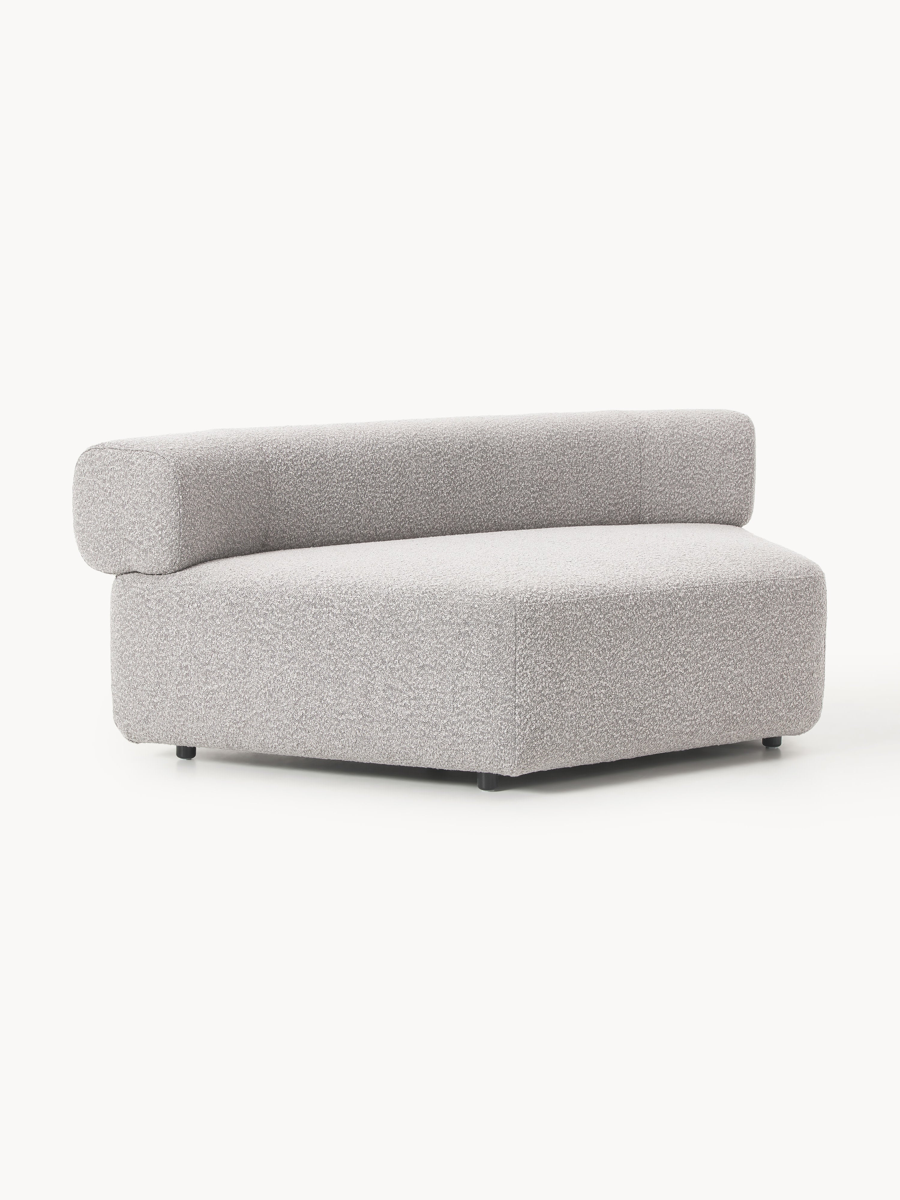 Ronde bouclé hoekmodule Anton