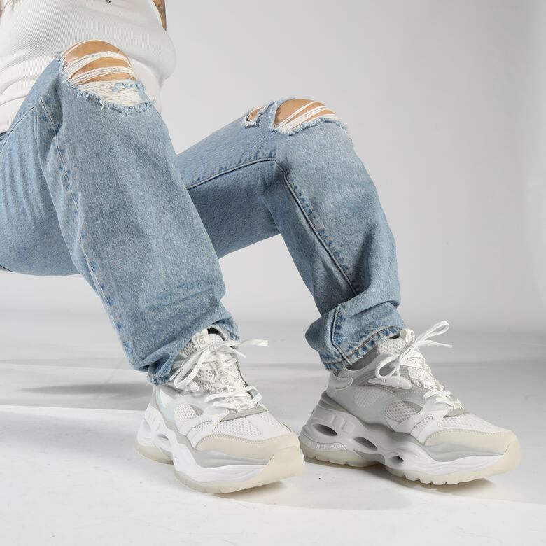 Triplet M baskets basses véganes, blanc