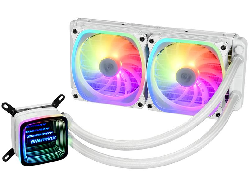 Enermax Wasserkühlung AquaFusion ADV 240 Weiss Adressierbarer RGB-Flüssigkeitskühler für Intel und AMD CPUs