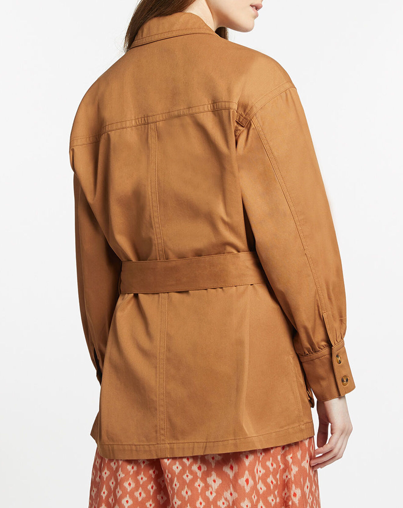Galeries Lafayette Veste Saharienne en Coton épais camel