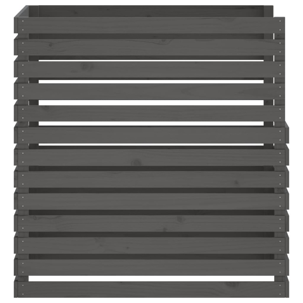 Composteur gris 100x100x102 cm bois massif de pin