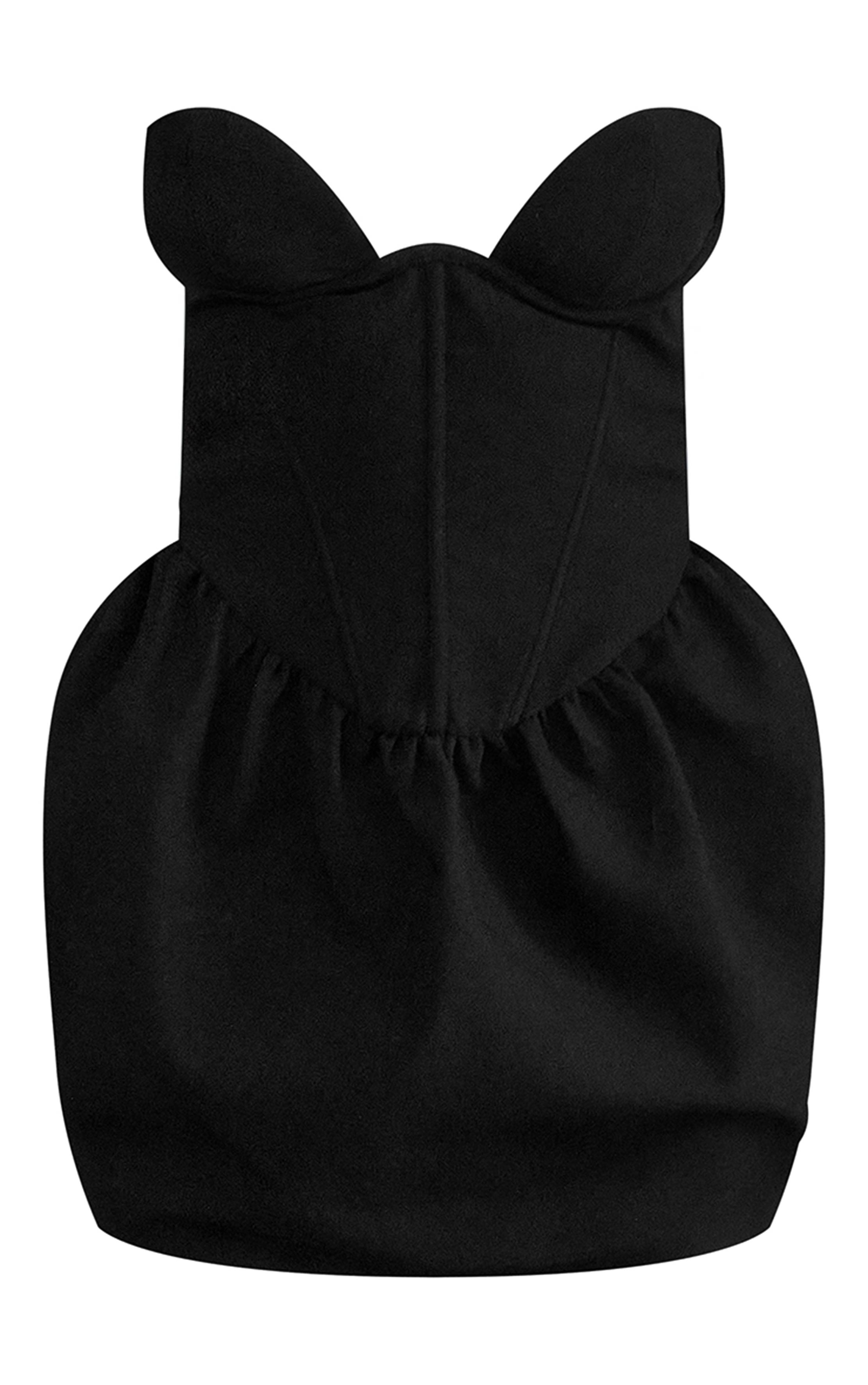 Noir Robe Moulante Ajustée À Détail Corset Bustier Et Jupe Bouffante Plt Label