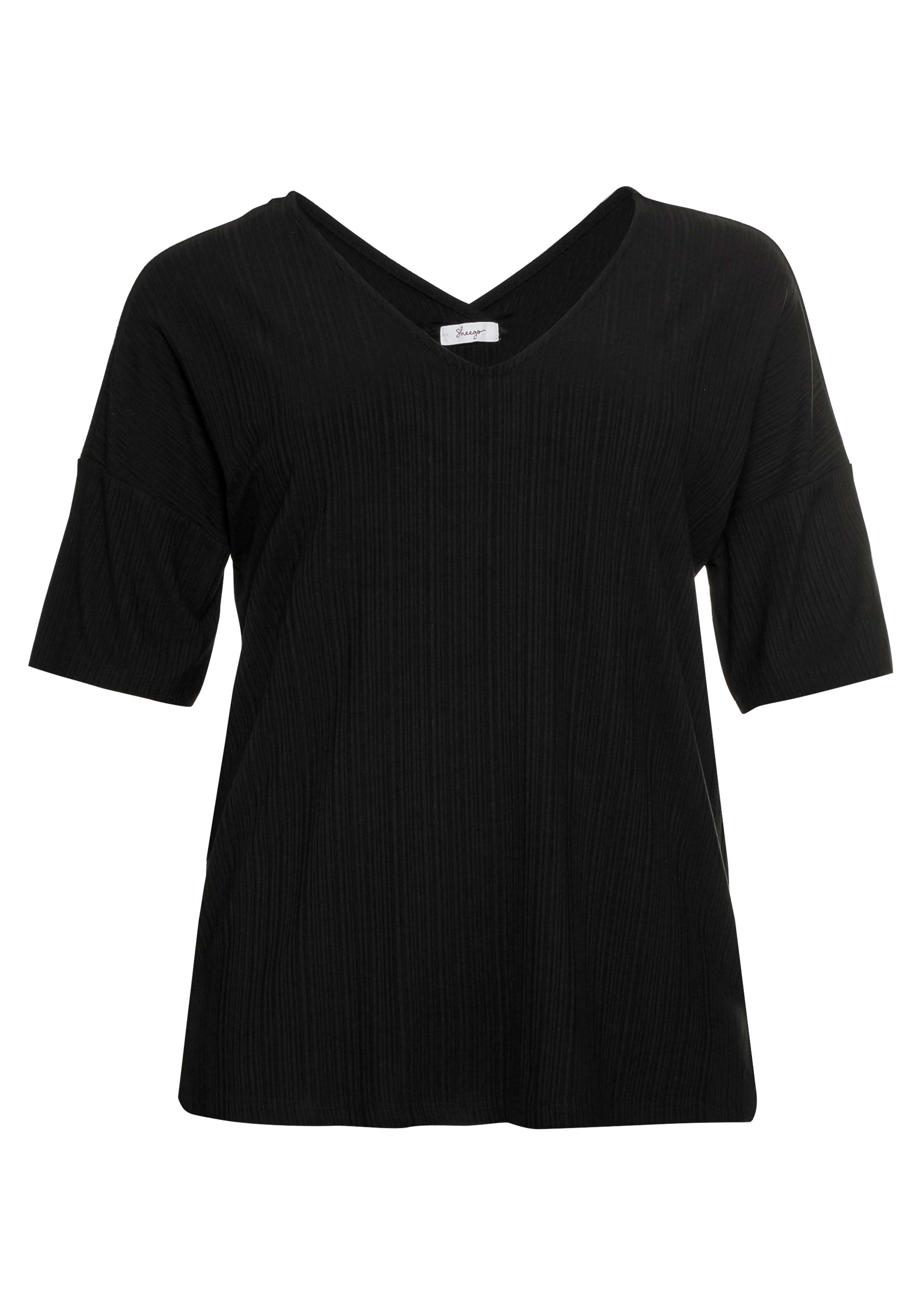 Shirt mit V-Ausschnitt, in Oversized-Form