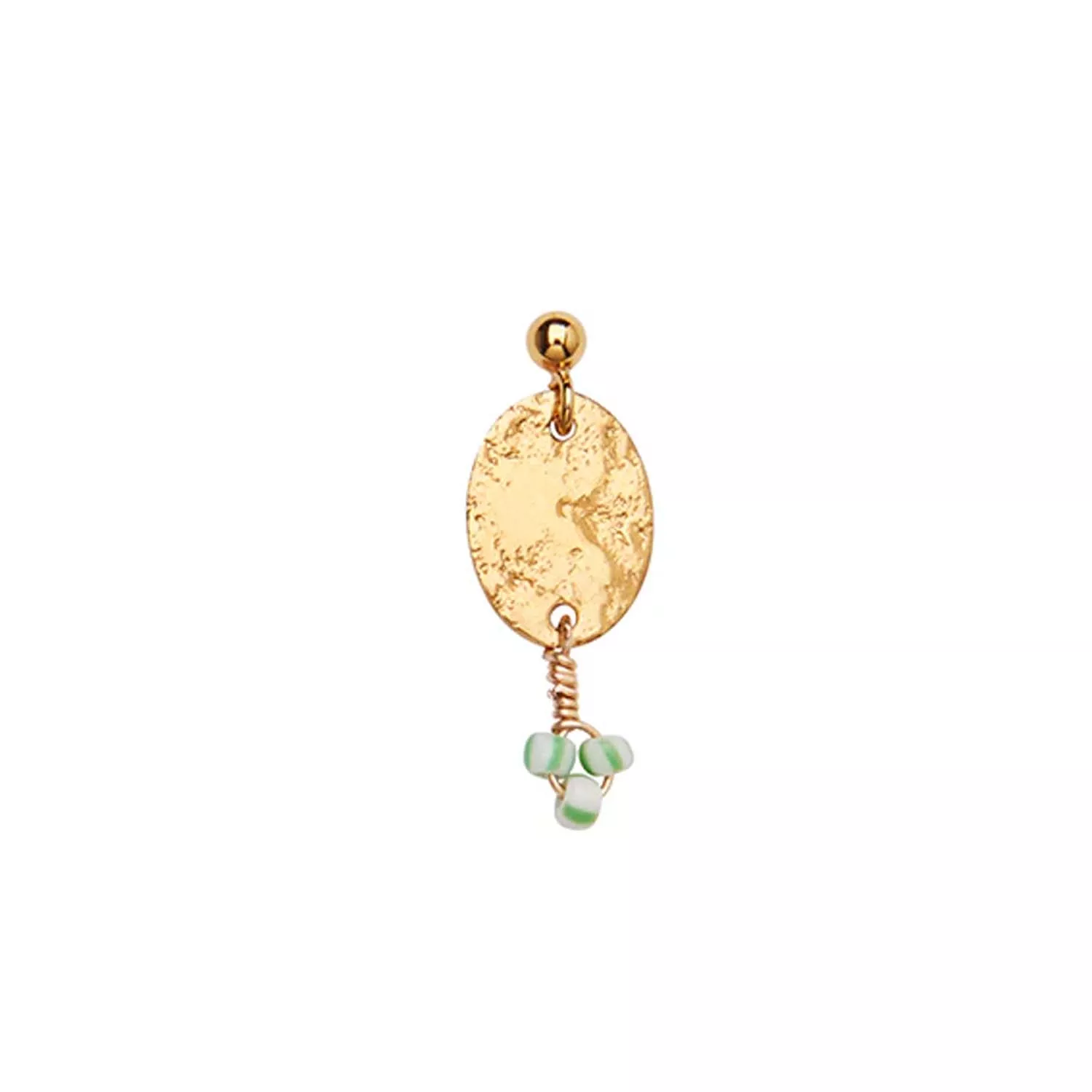 Pico Chantal Apple Stripe Ørering Single 24 kt. Forgyldt Messing P01002-Applestripe