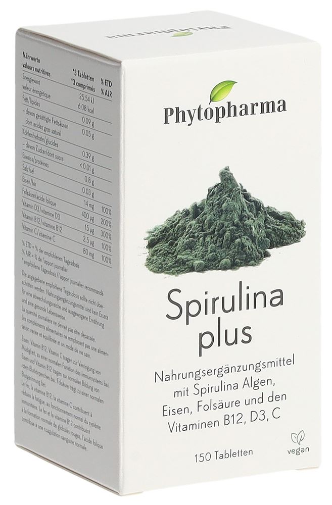 PHYTOPHARMA Spirulina plus<br>150 Stück, Tablette