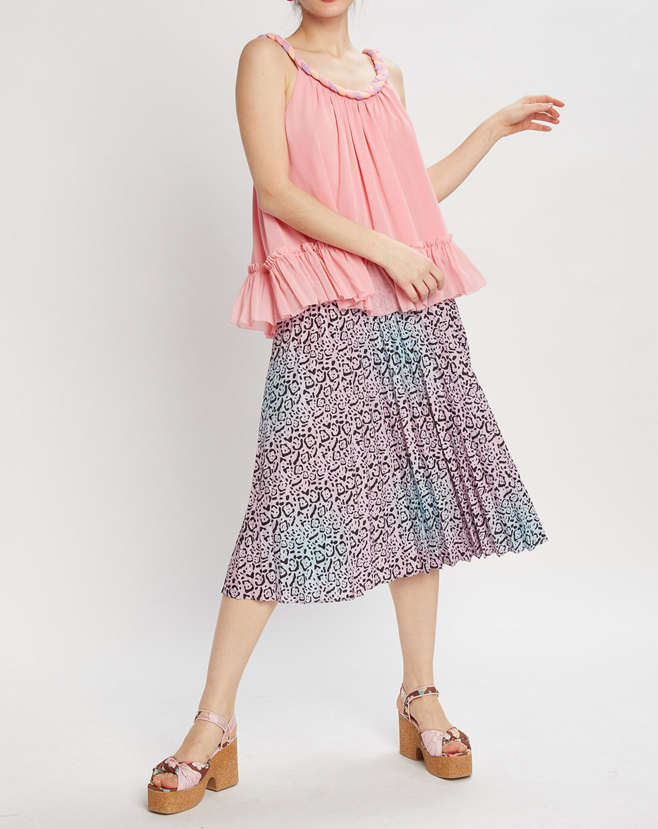 Manoush Top Crinkle rose