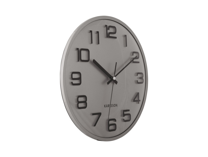 Wall Clock 3D Numbers KA6022GD Gold painted