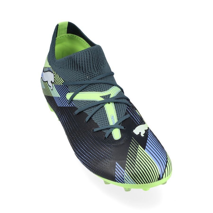 PUMA Future 7 Match MG Lights Out - Gray Skies/Blanc/Fizzy Apple Enfant