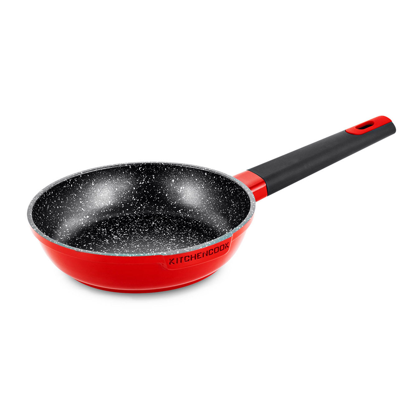 Kitchencook Poêle en fonte d'aluminium rouge - D.20 cm