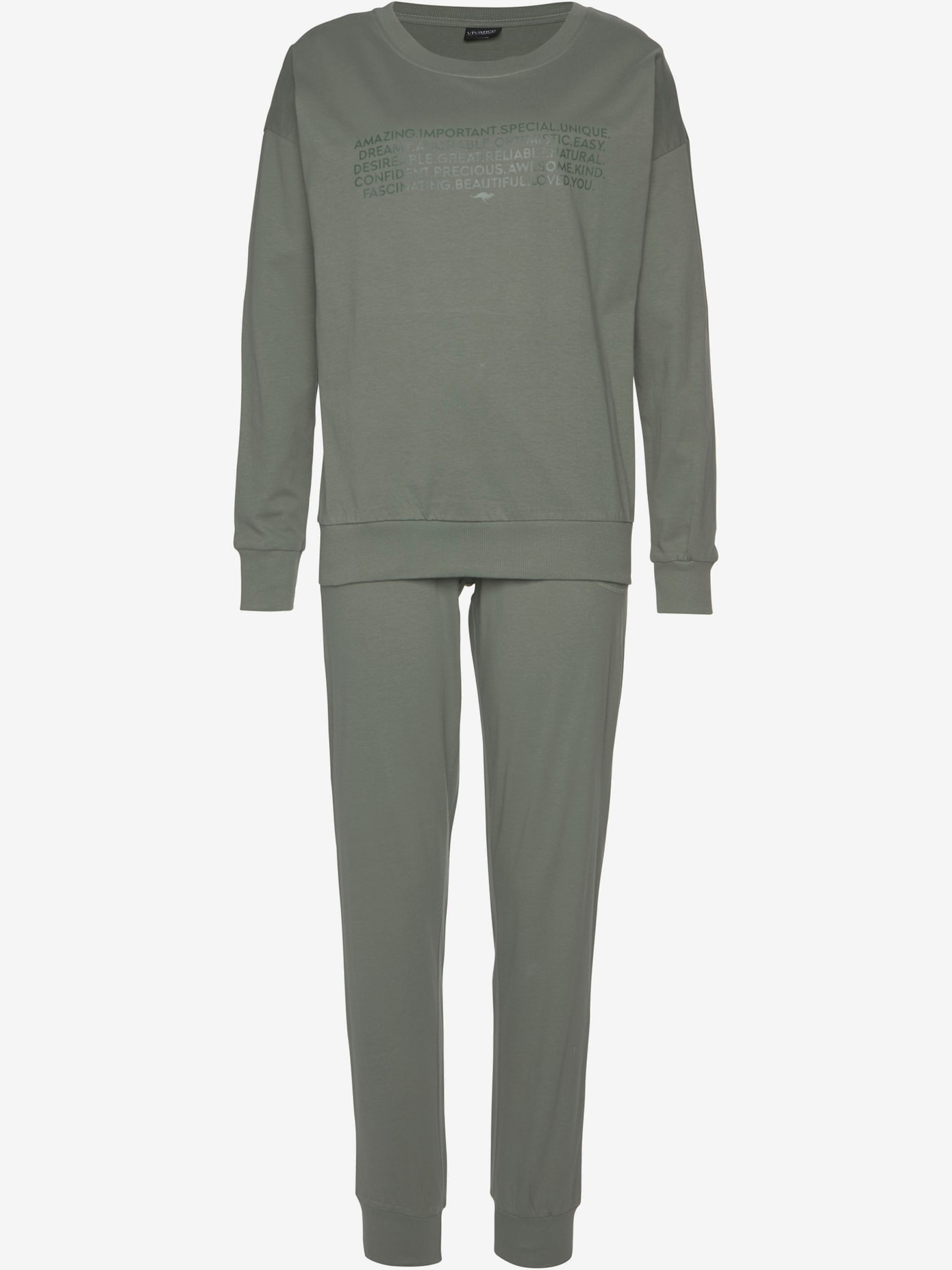 Pyjama avec imprimé texte devant