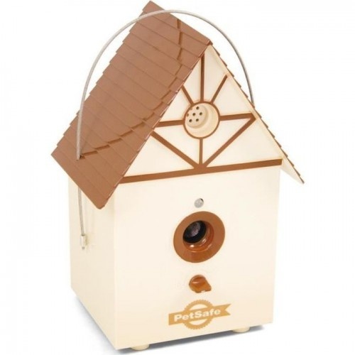 Sistema anti-latido Petsafe bege para uso externo, ideal para cães.