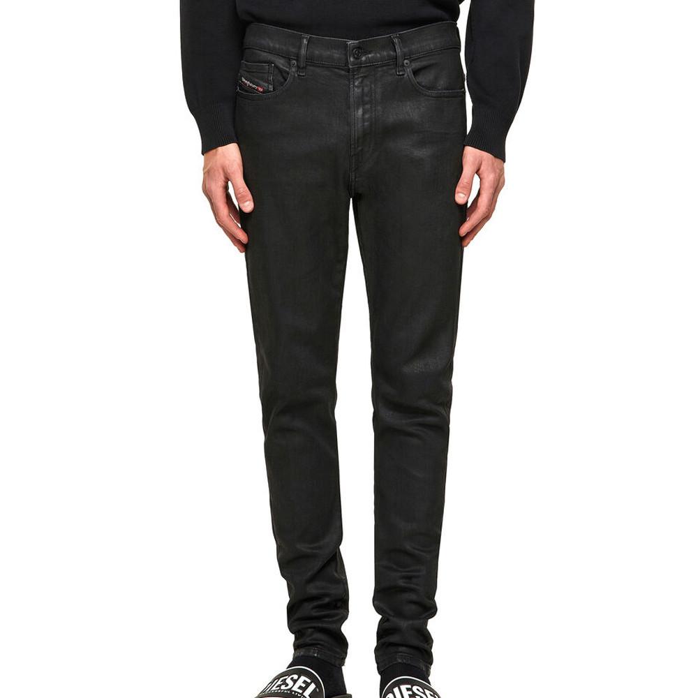 Diesel Jean Skinny Enduit Noir Homme Diesel Damny