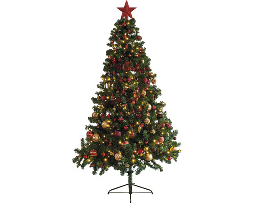 Kunstkerstboom, dennenboom Lafiora Colorado, 180 cm hoog, groen, inclusief boomversiering