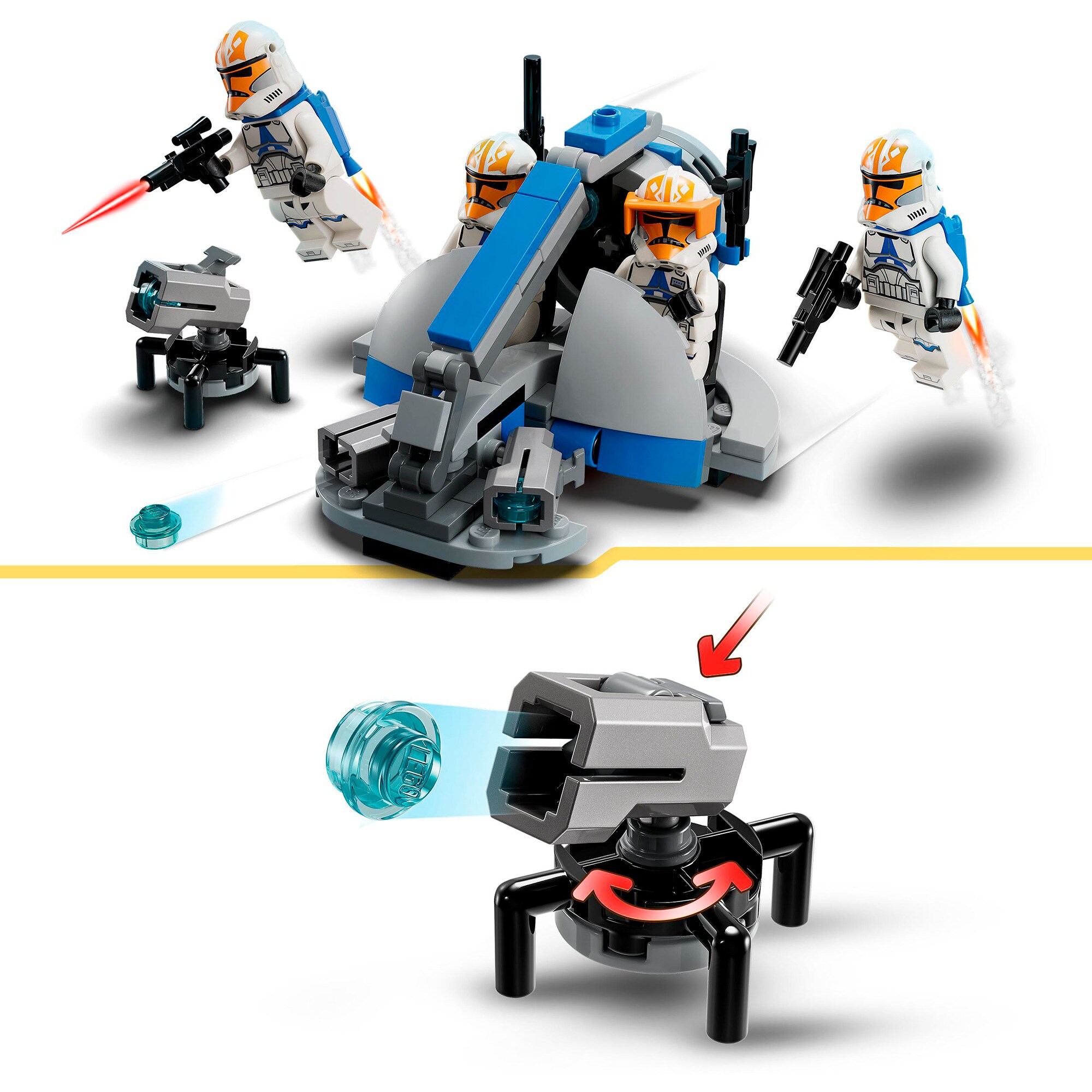 LEGO Konstruktionsspielzeug Star Wars Ahsokas Clone Trooper der 332. Kompanie - Battle Pack