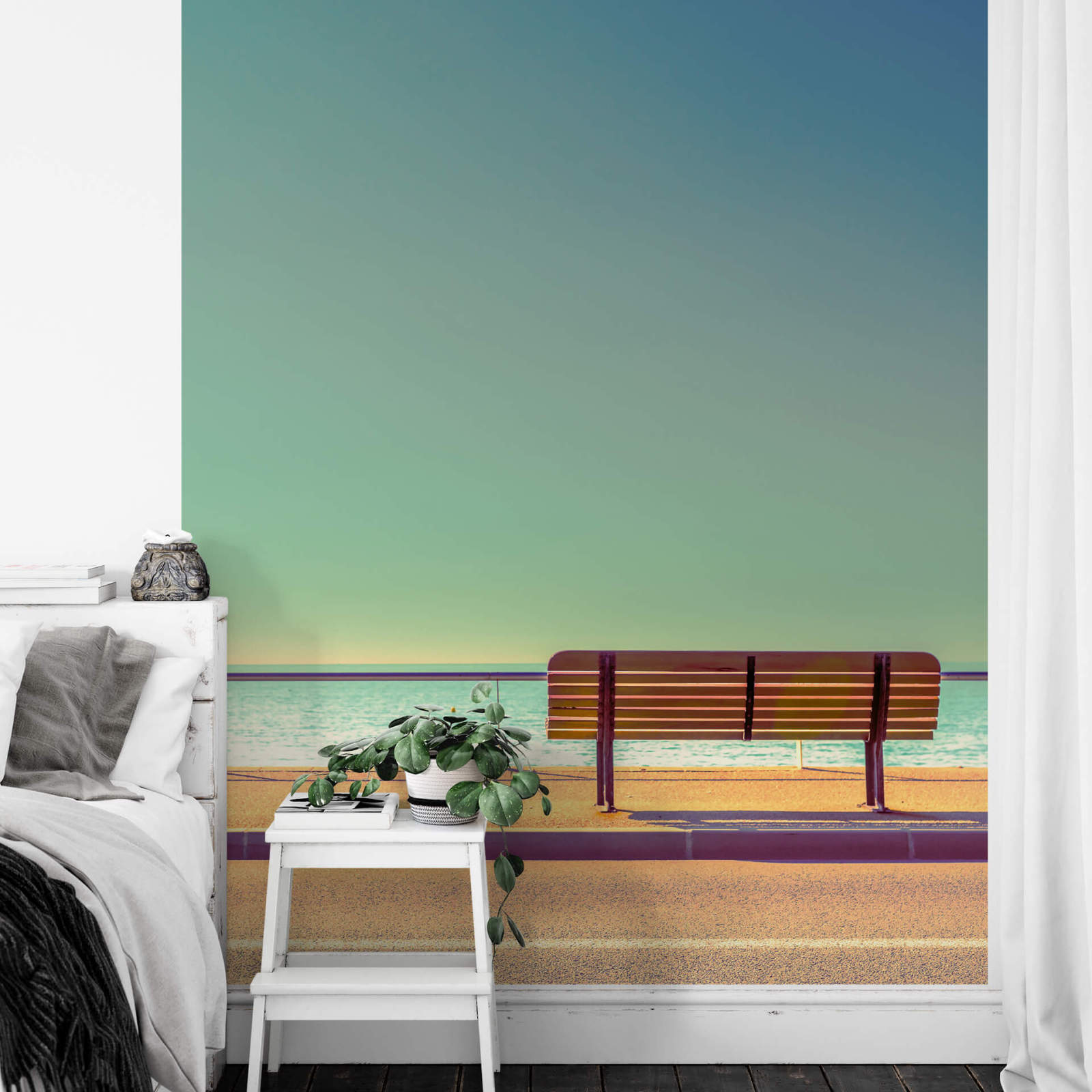 Fototapete DESIGNWALLS 2.0 - lila-beige/creme - Strand - 2,6 Meter