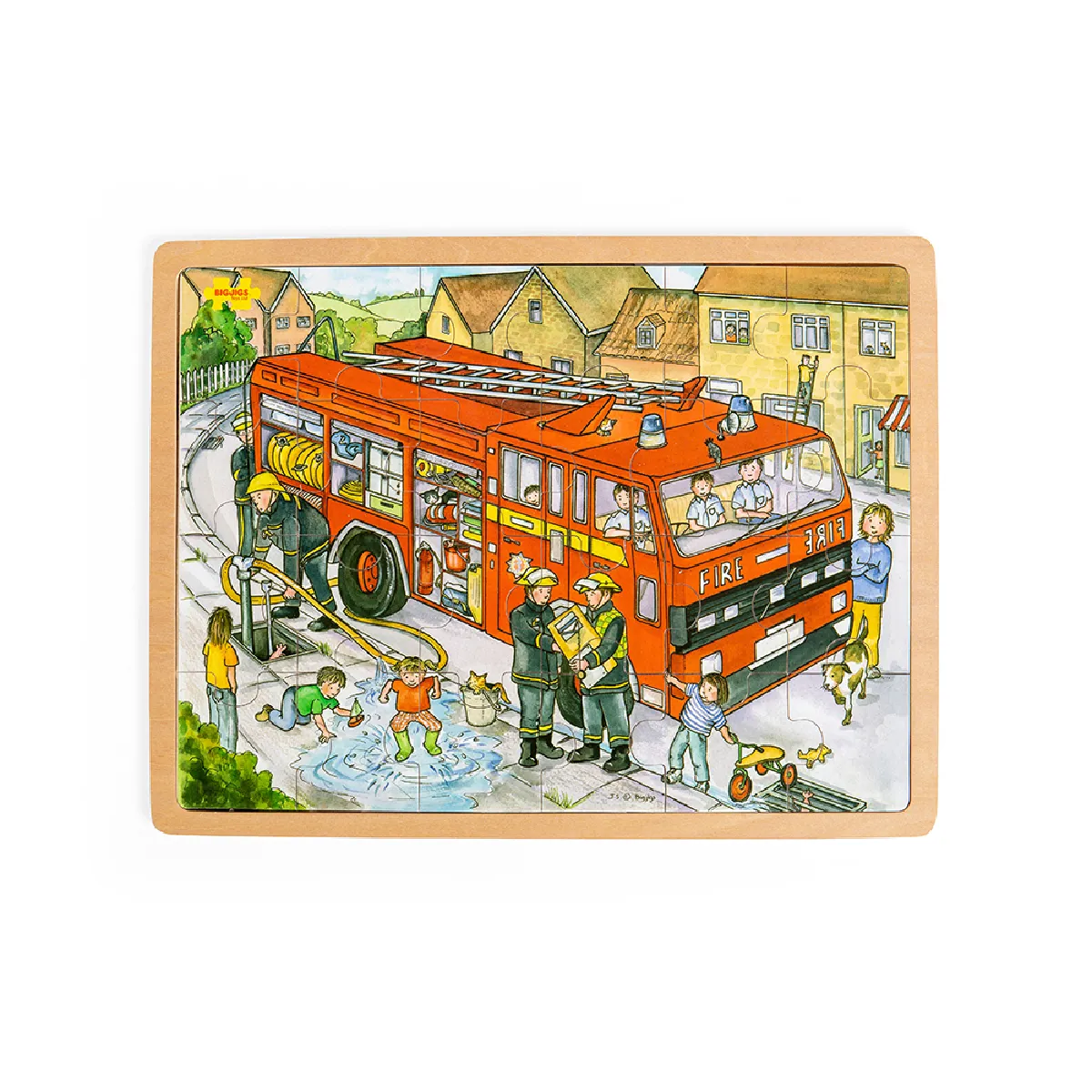 Bigjigs Toys Puzzle camion de pompiers