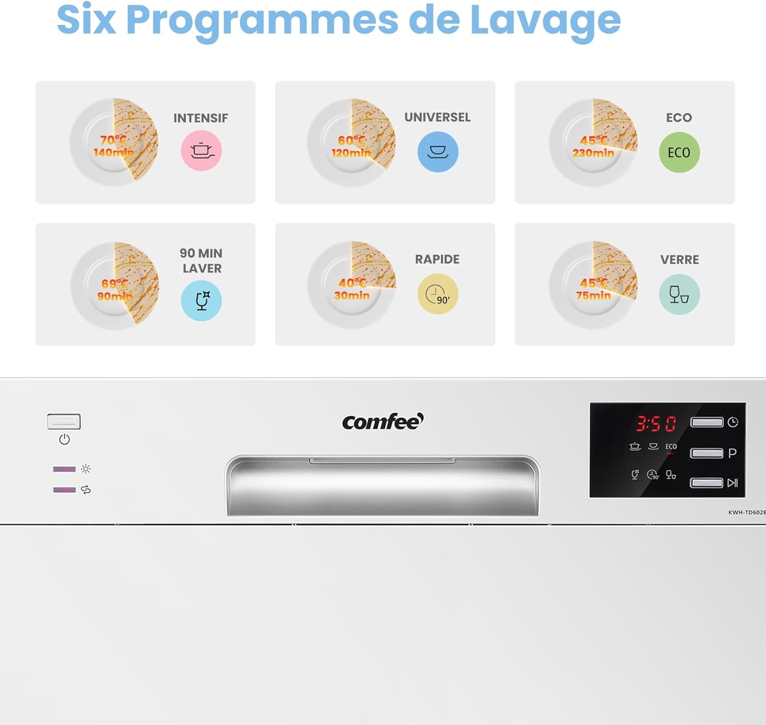 COMFEE Spülmaschine KWH-TD602E-W-FR