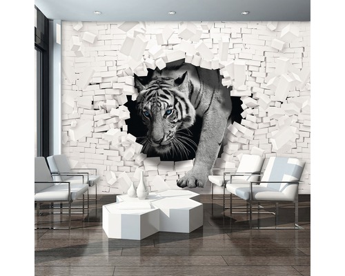Vliesbehang 10400V4 3D Tijger 2-delige set 254 x 184 cm
