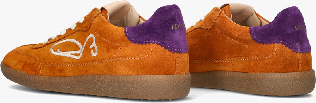 FRED DE LA BRETONIERE oranje fred de la bretoniere lage sneakers pearl sign