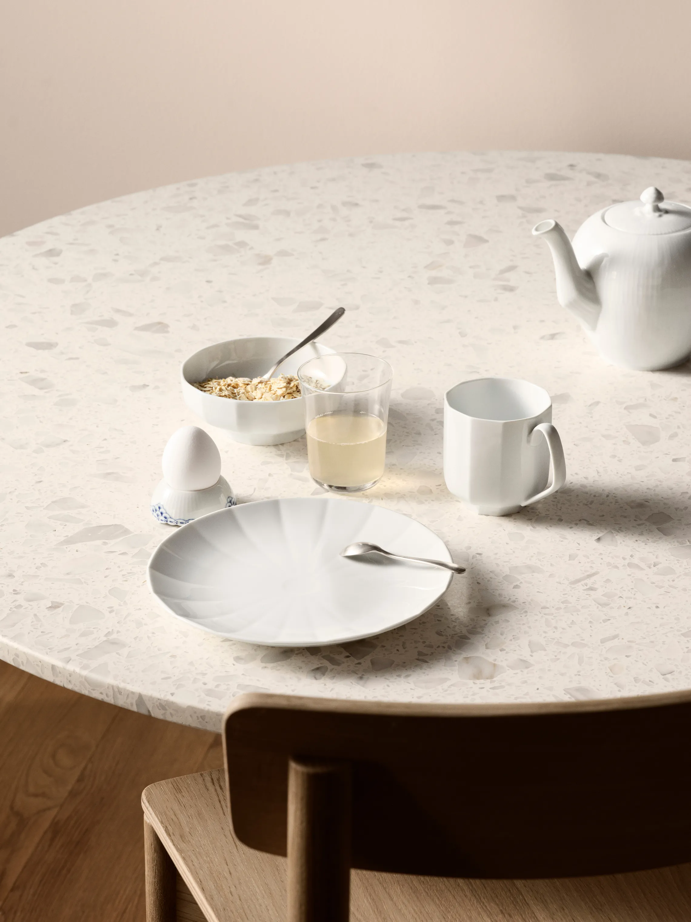 Royal Copenhagen Hvid Facet Tallerken