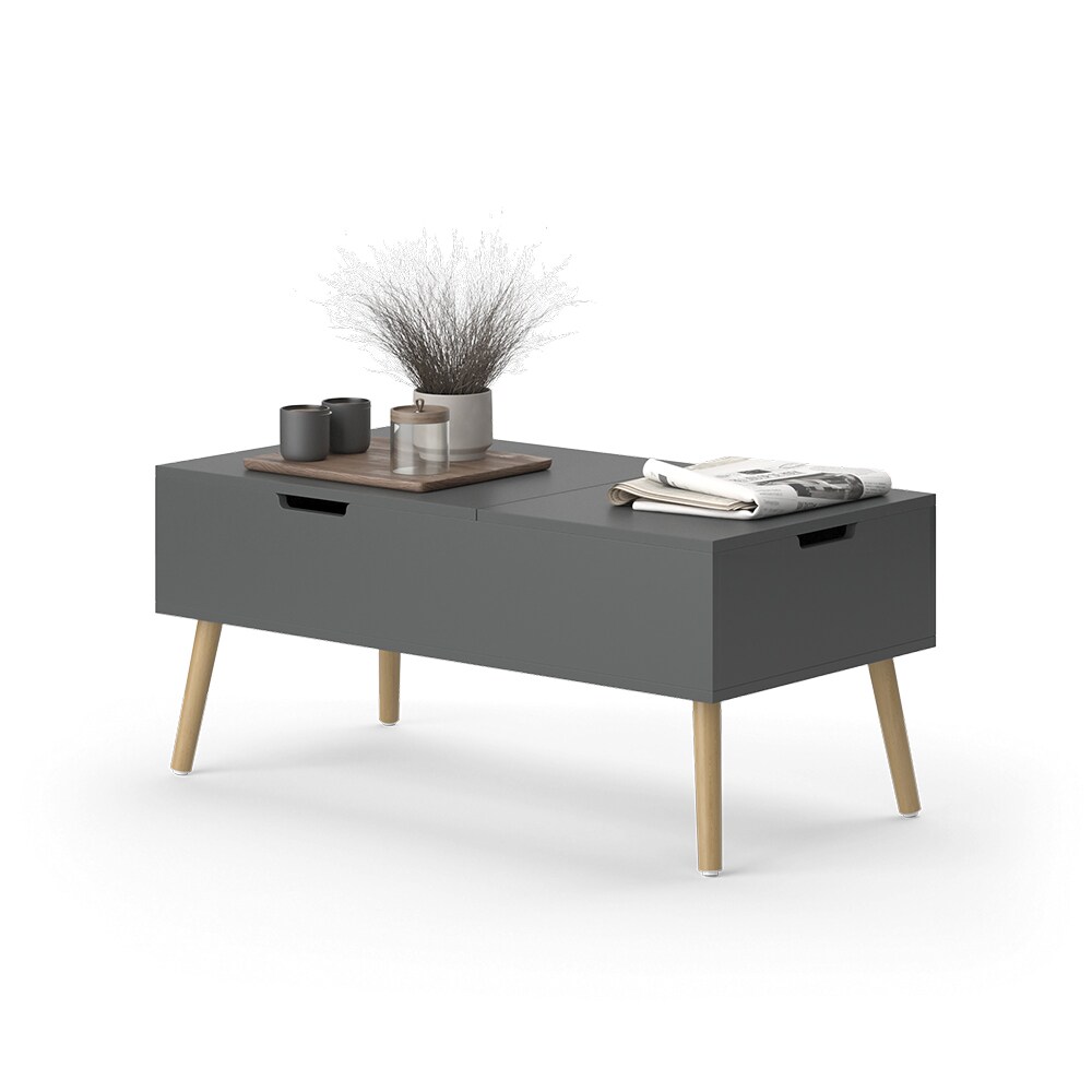 Vicco Couchtisch Riga Anthrazit 100 x 50 cm ausziehbar Wohnzimmer
