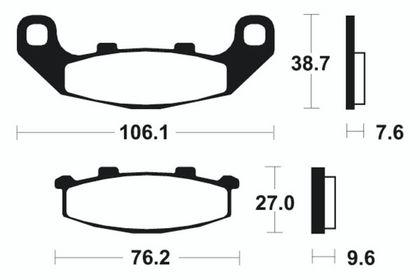 Plaquettes de freins Tecnium Performance métal fritté - MF115