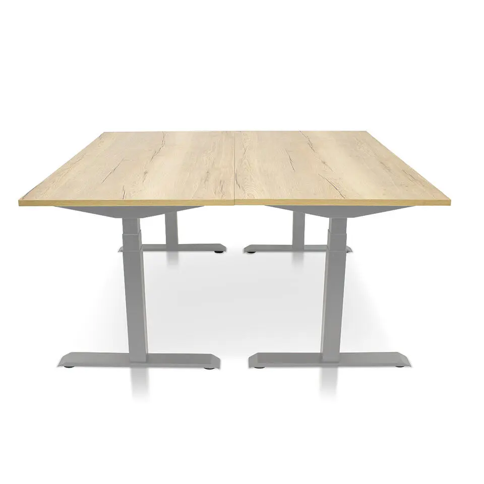 MRC PRO elektrisch ARBO zit-sta bureau - 140x80 cm robuust eiken