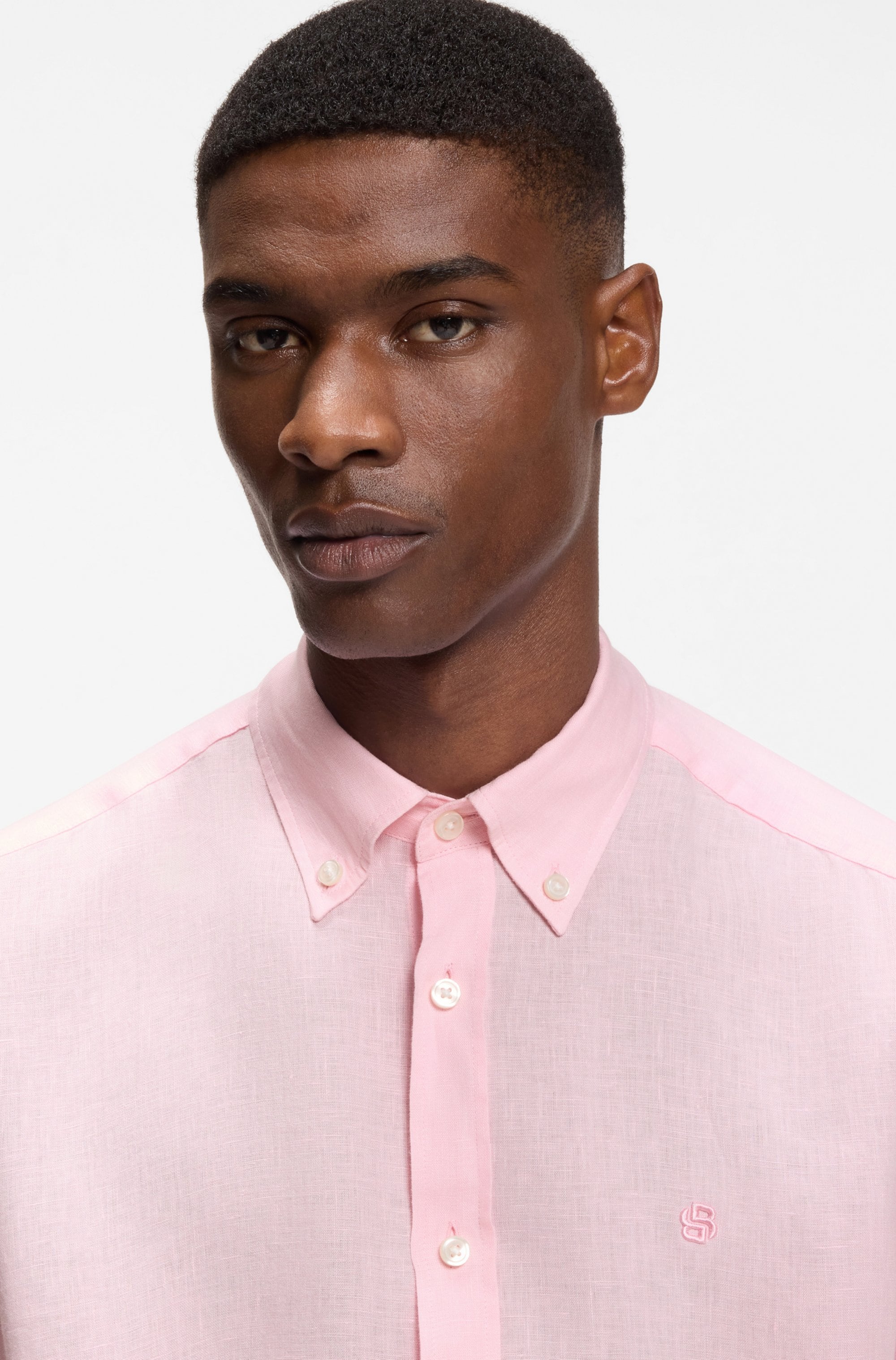 BOSS Leinenhemd »LIAM« 100% Leinen mit Button-Down-Kragen, regular fit