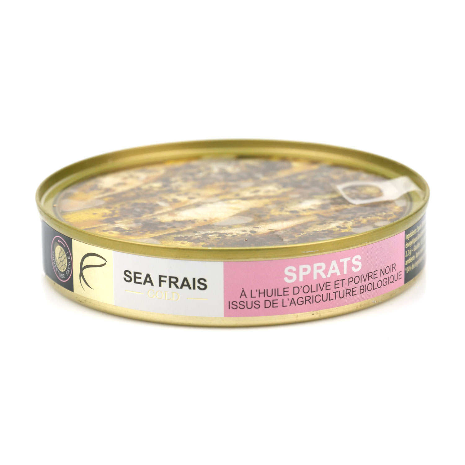 Sprats à l'huile d'olive et poivre bio
