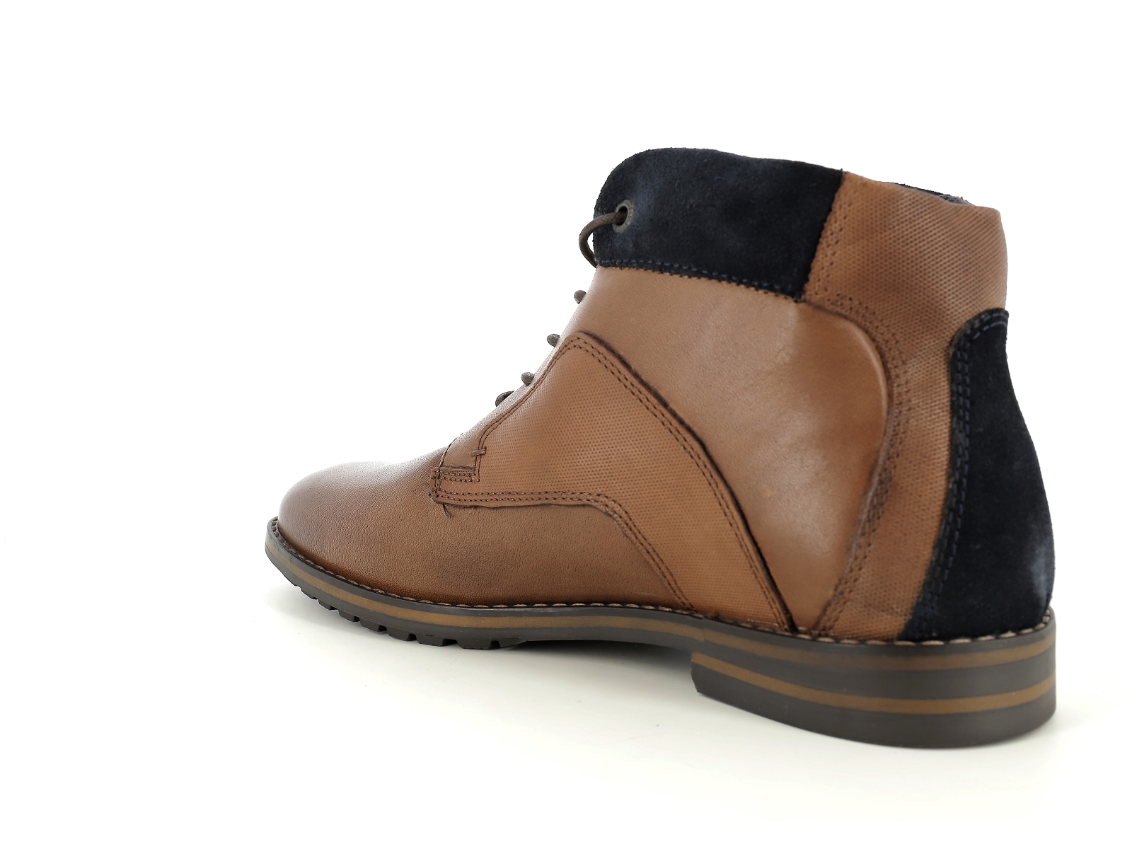 Redskins-ETHIS Cuir Marron Bleu