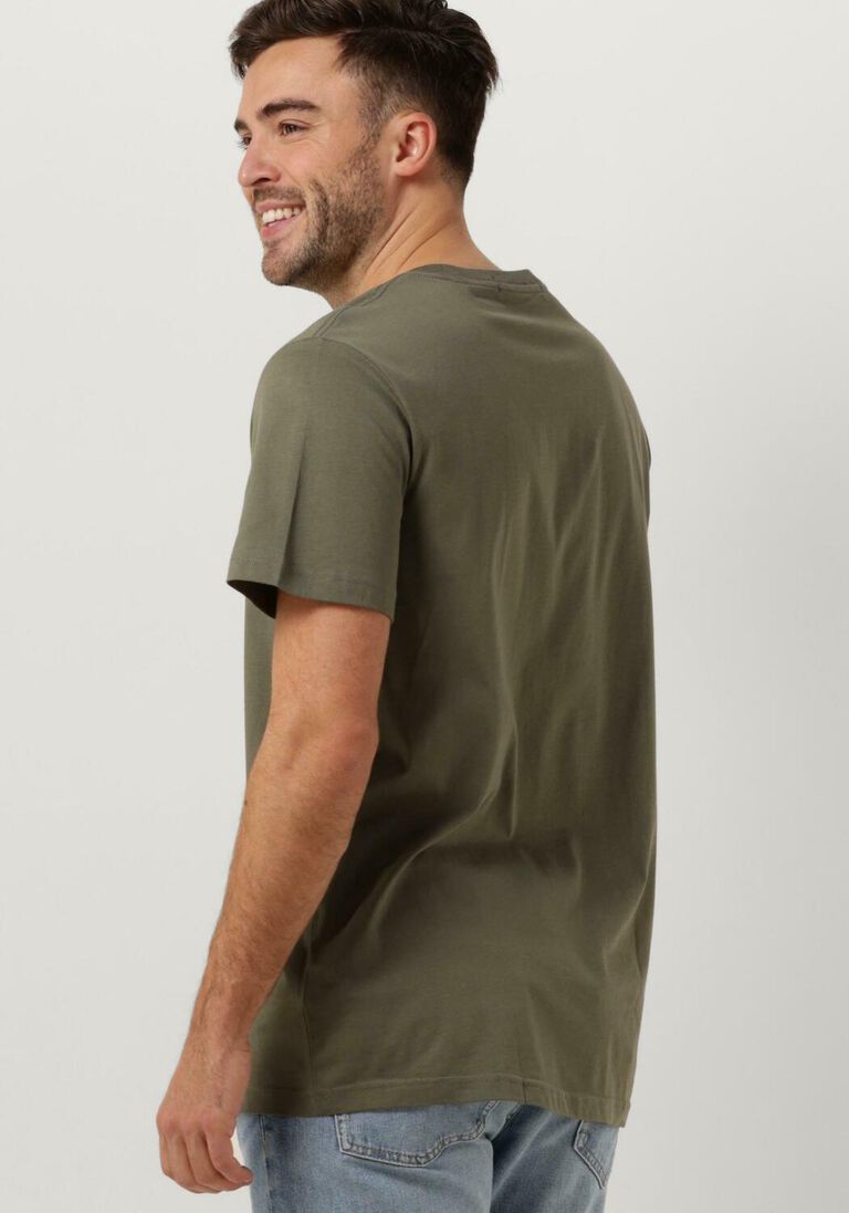 CALVIN KLEIN olijf calvin klein t-shirt ck embro badge tee
