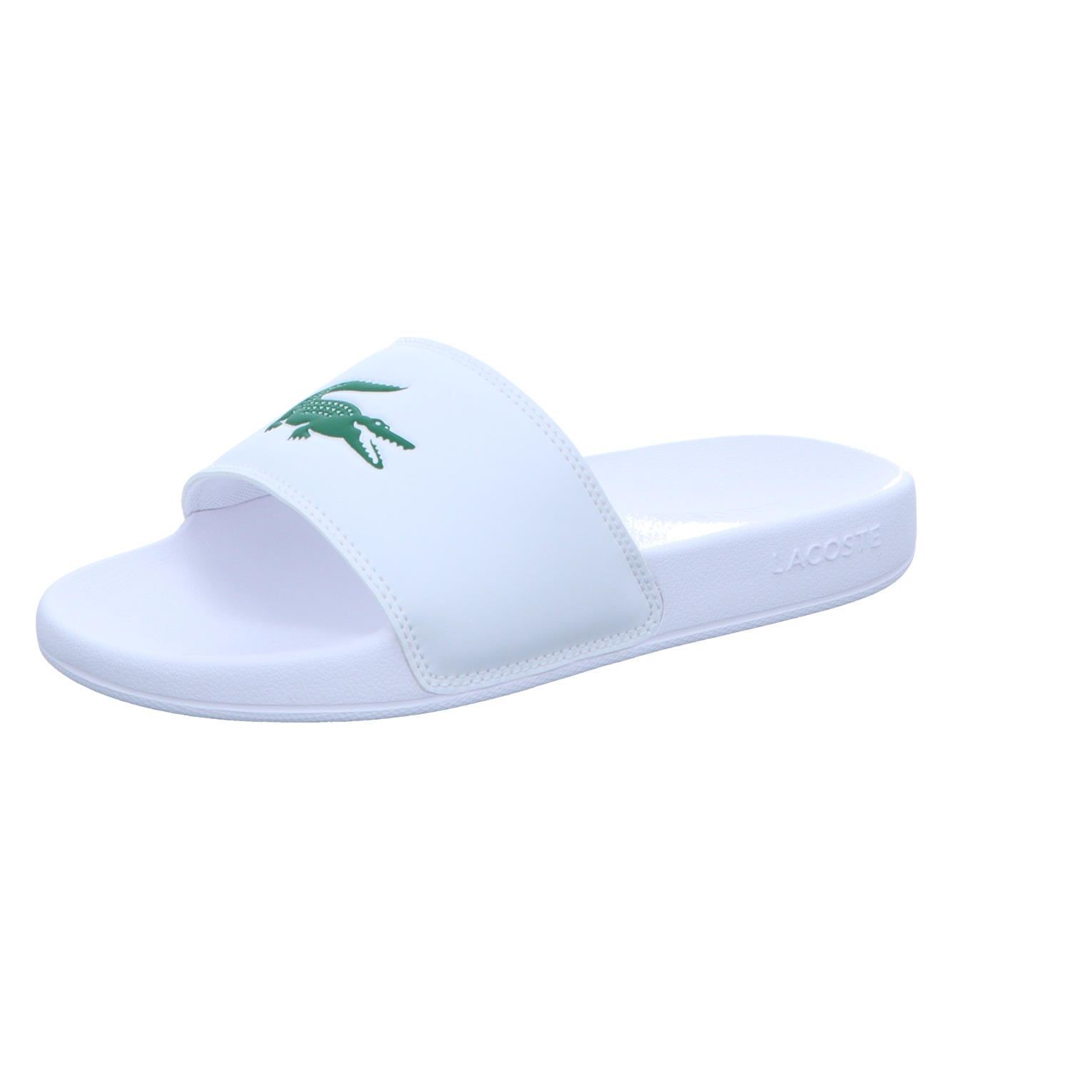 Lacoste Damen-Badepantolette WOMEN'S SERVE SLIDE Weiß-Grün