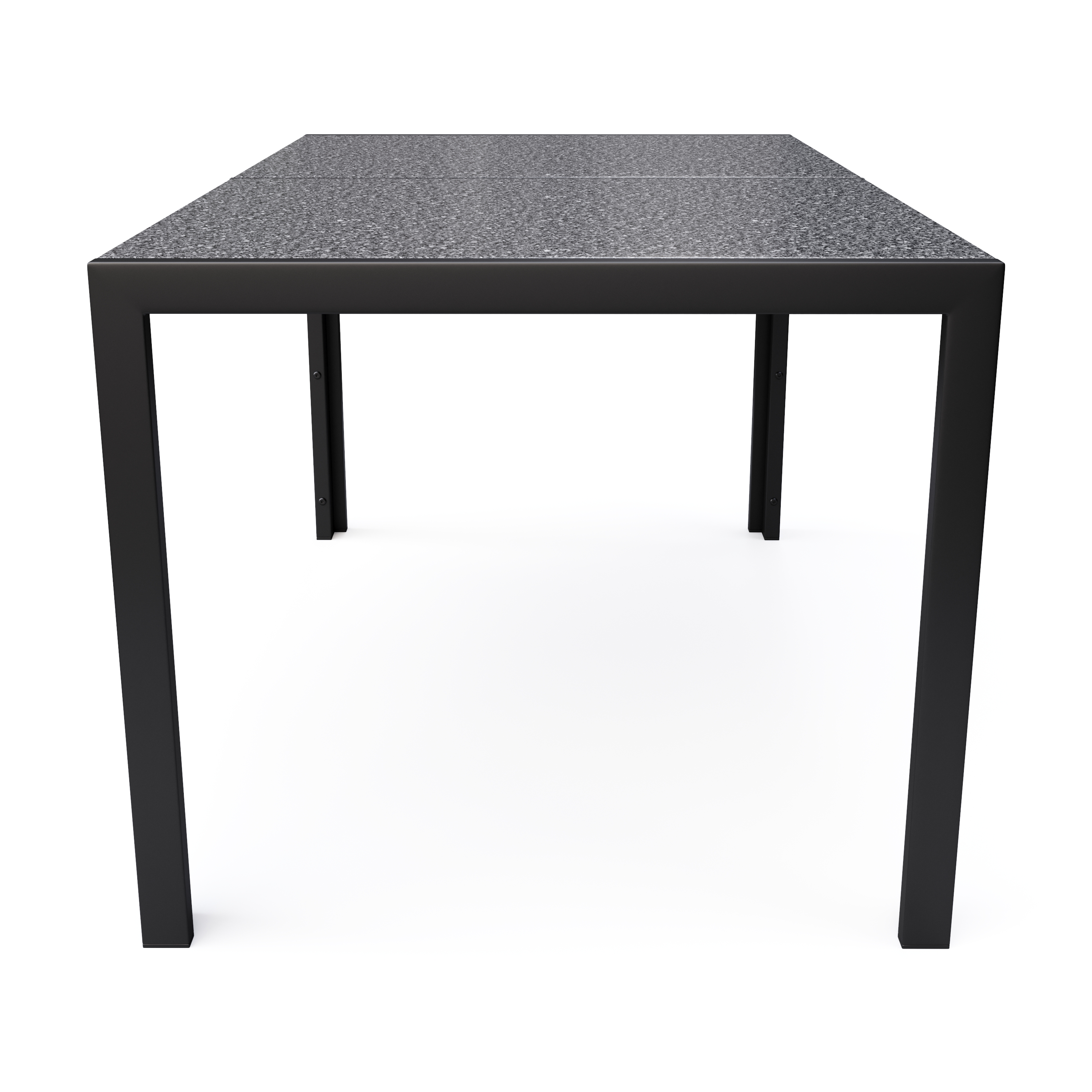 Granittisch 140 x 80 x 75 cm schwarz