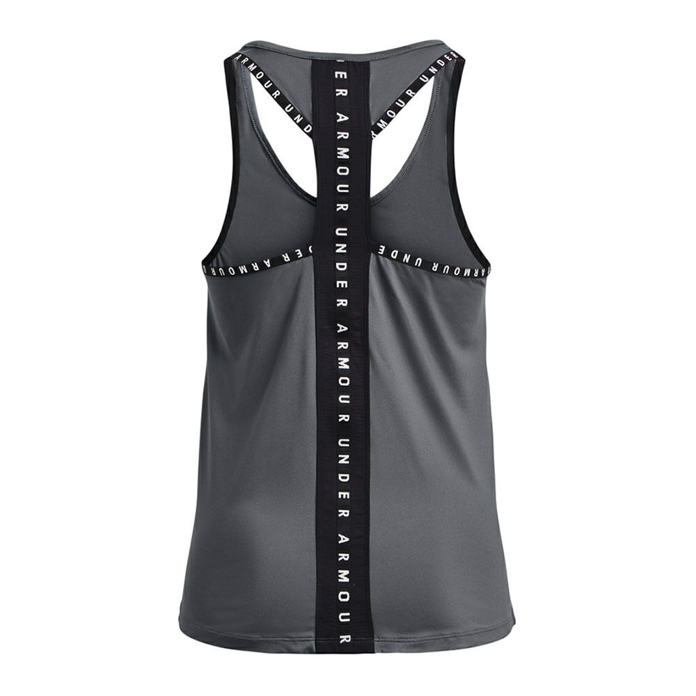 Under Armour UA KNOCKOUT - Débardeur Femme pitch gray/white/black
