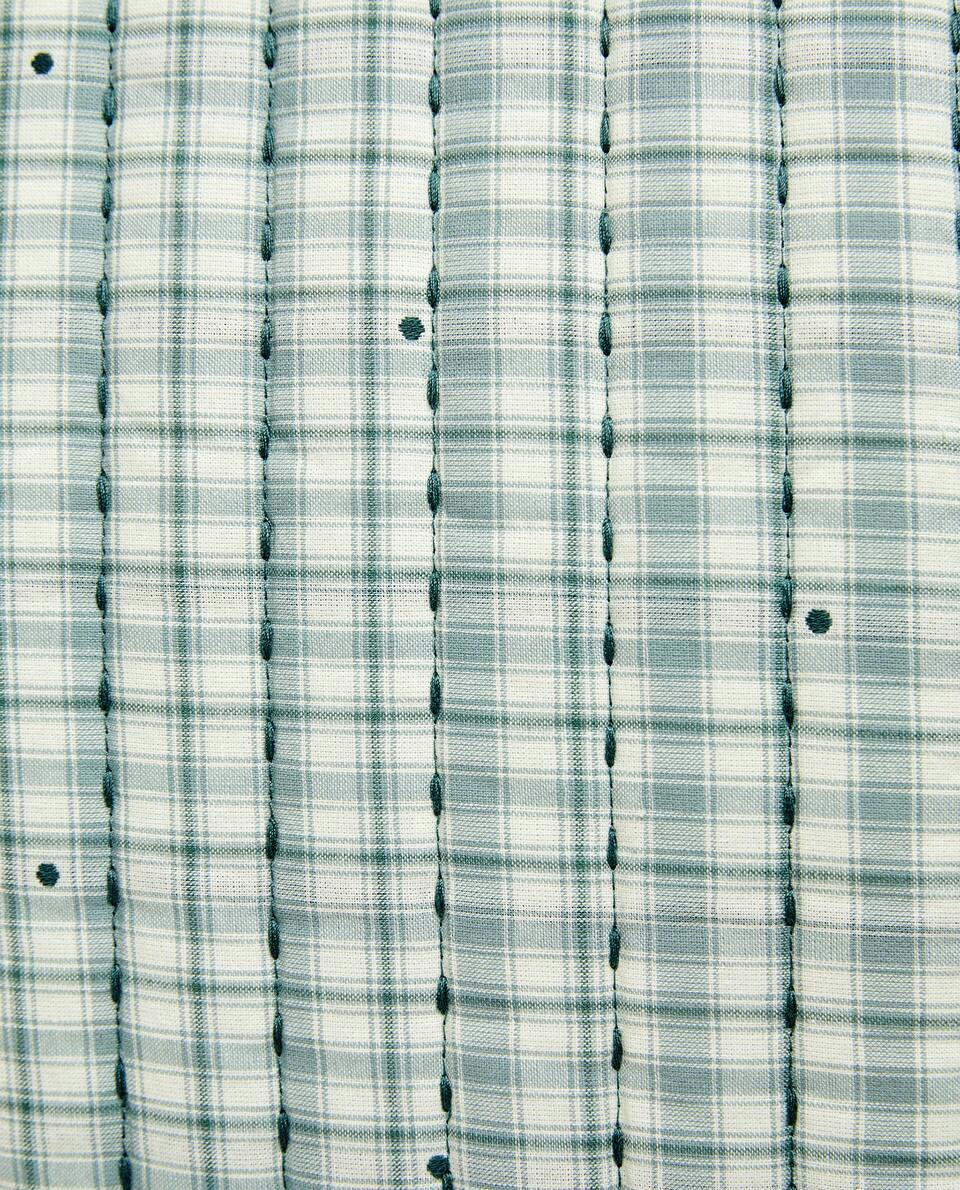 CAPA DE ALMOFADA INFANTIL XADREZ NATALINA