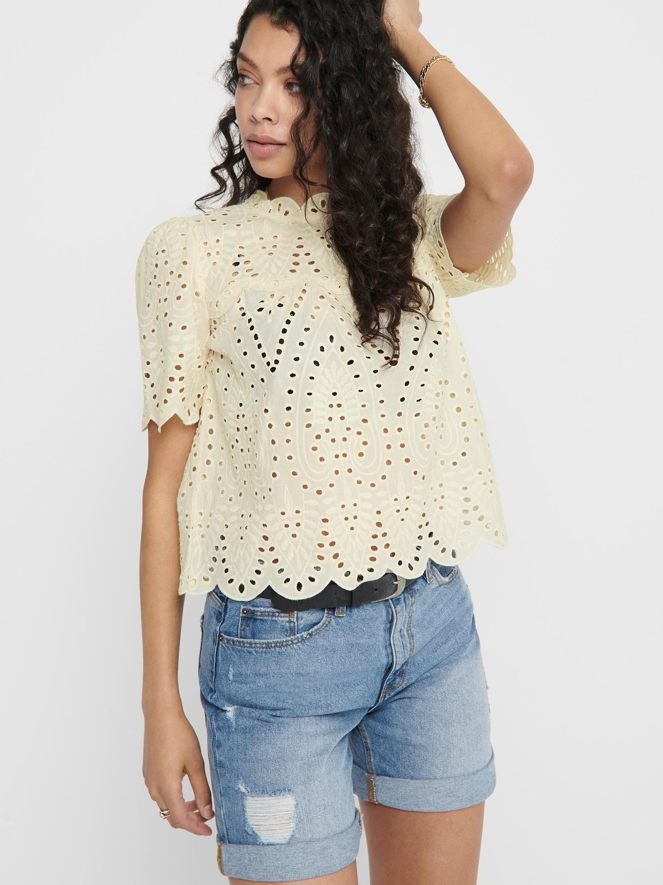Only Onlnyla Life Ss Anglaise Top