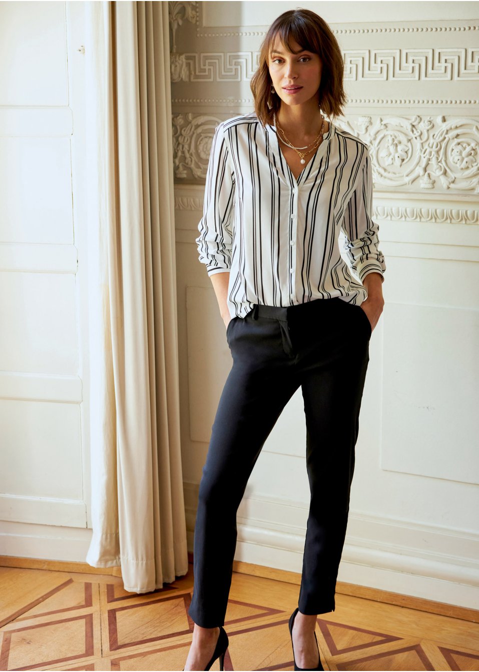 Chemisier manches longues en viscose