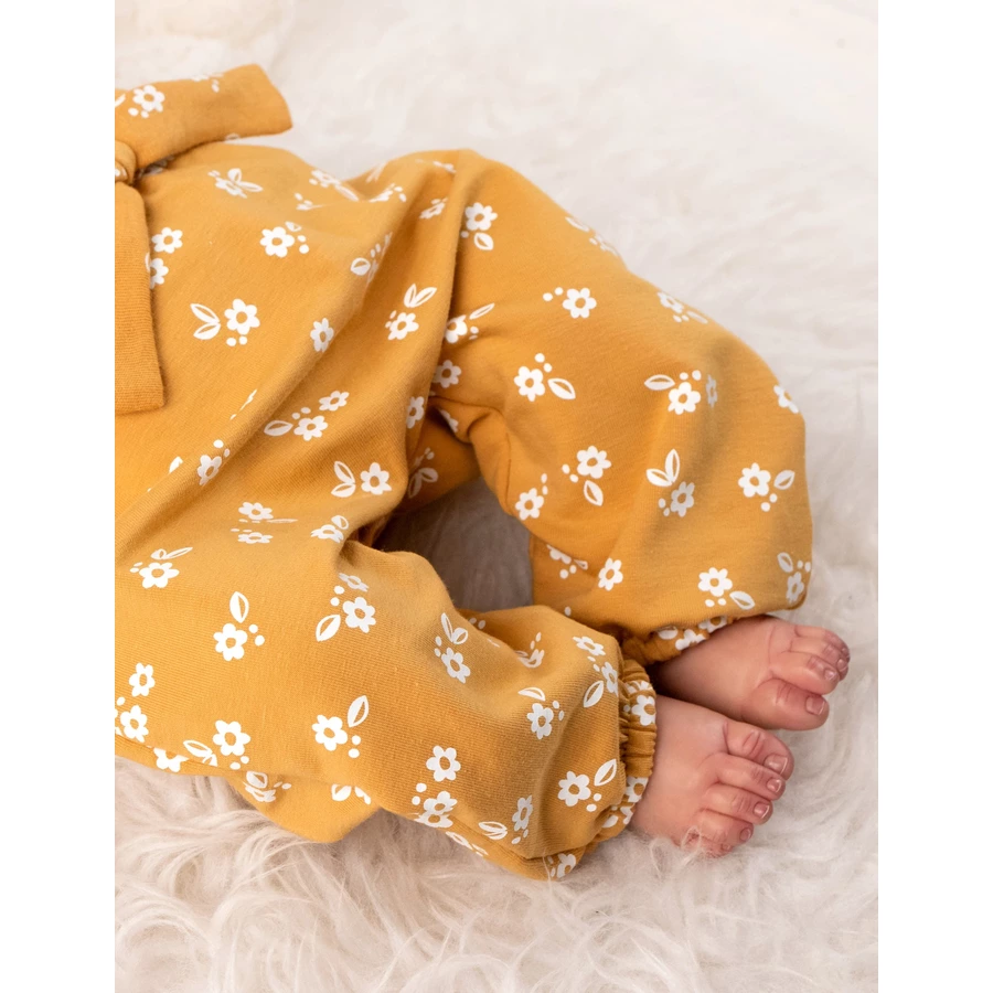 Baby Sweets 3tlg Set Body + Hose + Mütze Lieblingsstücke weiß senfgelb