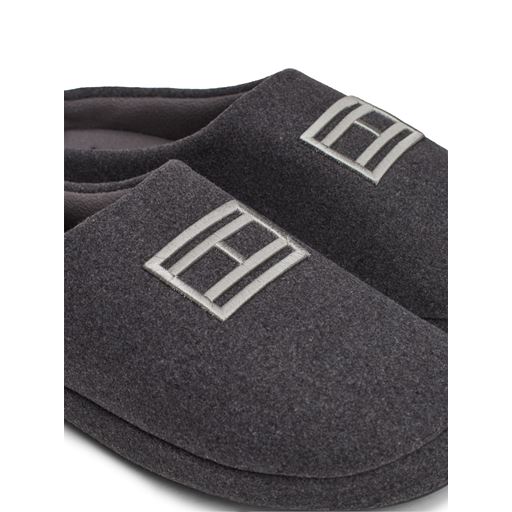 Tommy Hilfiger Flag Hjemmesko, Dark Ash, 43/44