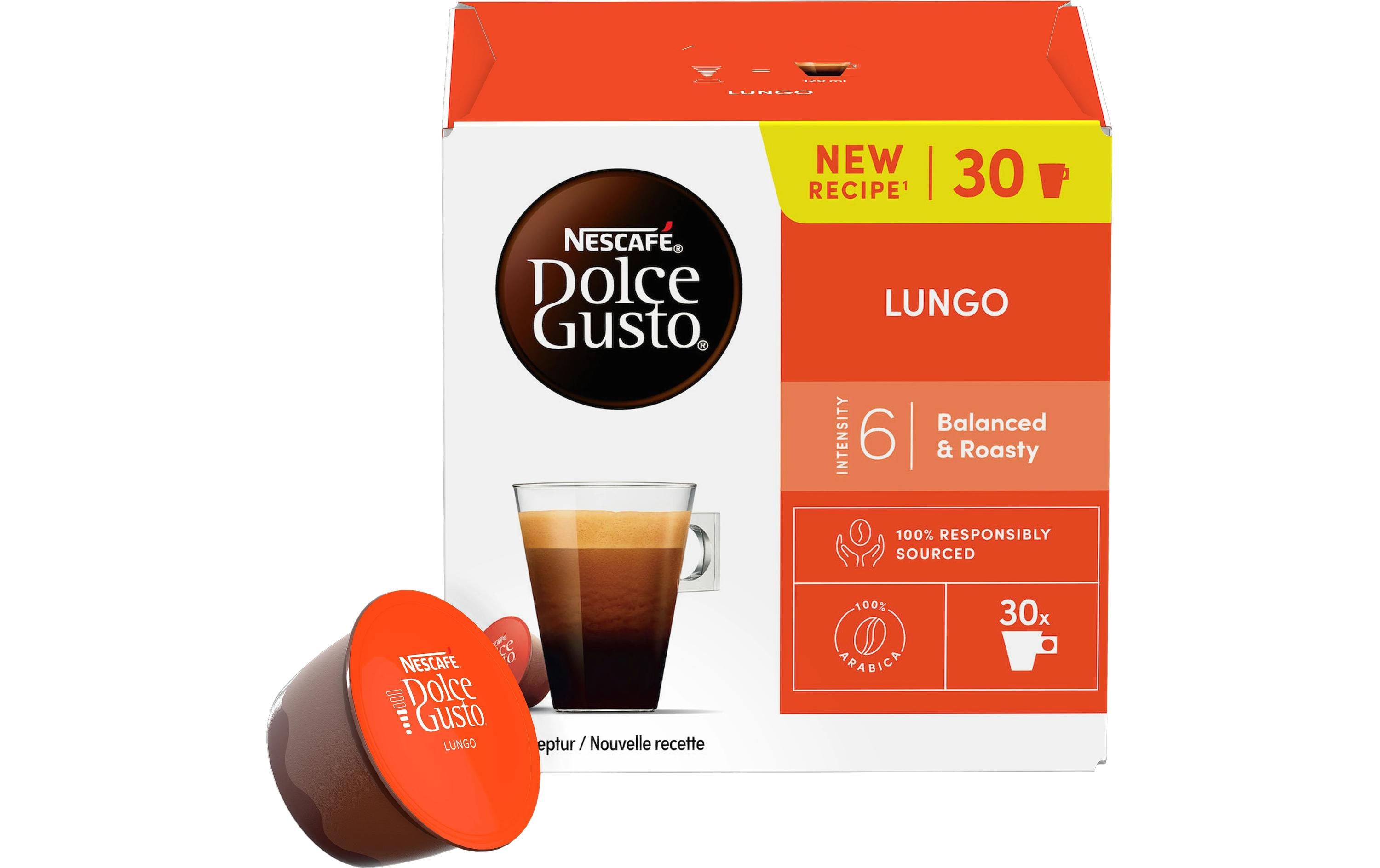 Kaffeekapseln Dolce Gusto Lungo 30 StückKaffee Lungo Kapseln