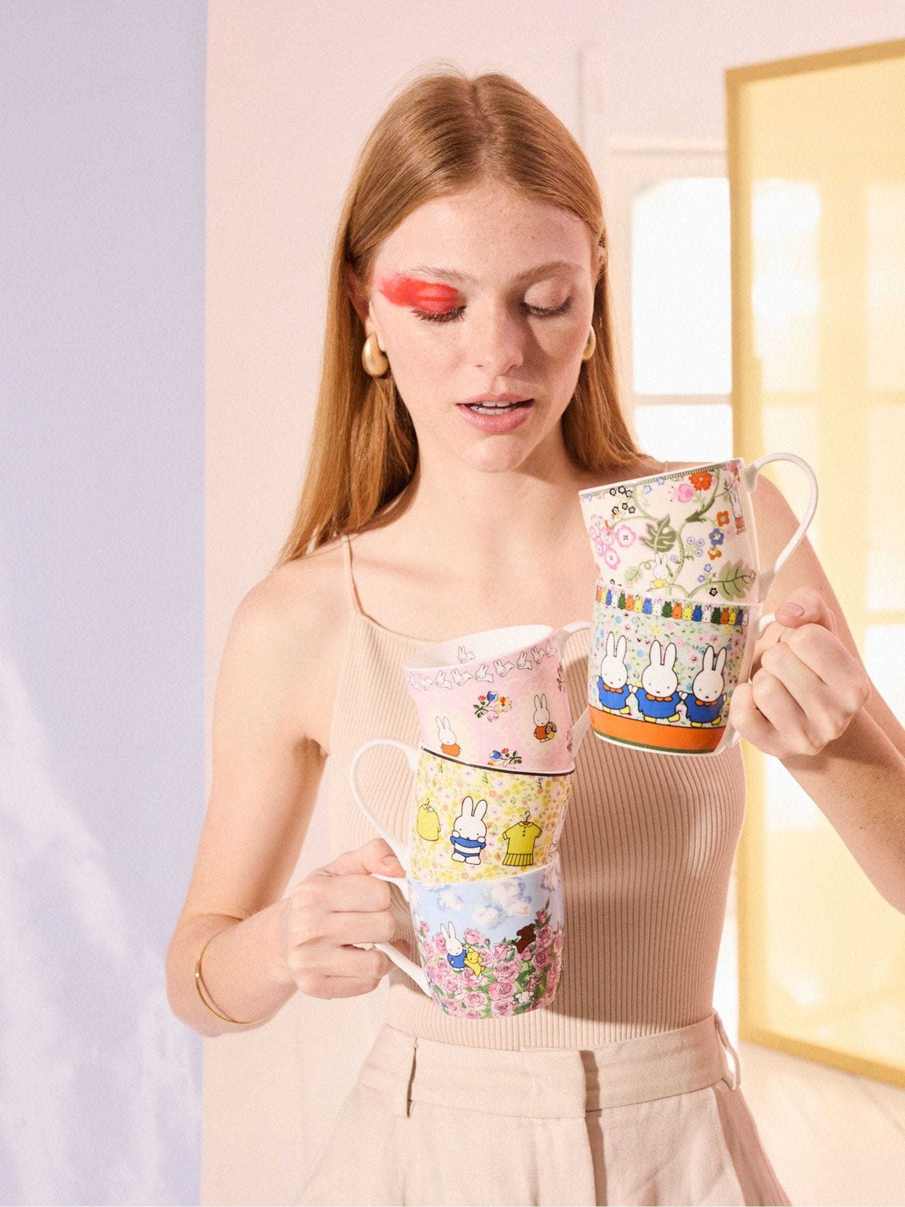 Cath Kidston - Miffy - Fijn china-mok met kaders