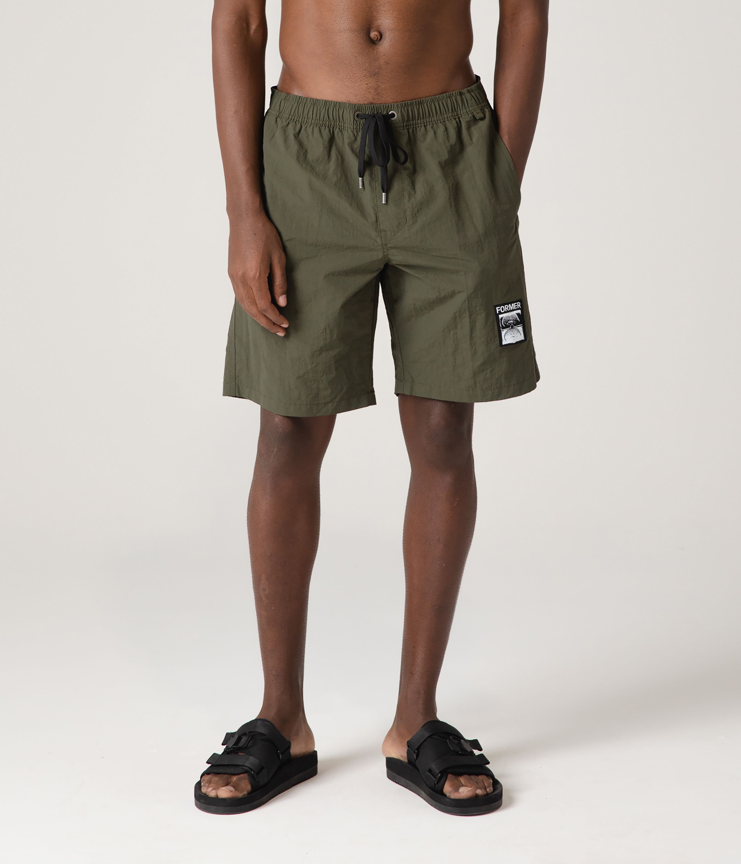 Former Swans Baggy Swim Trunk Deep Olive