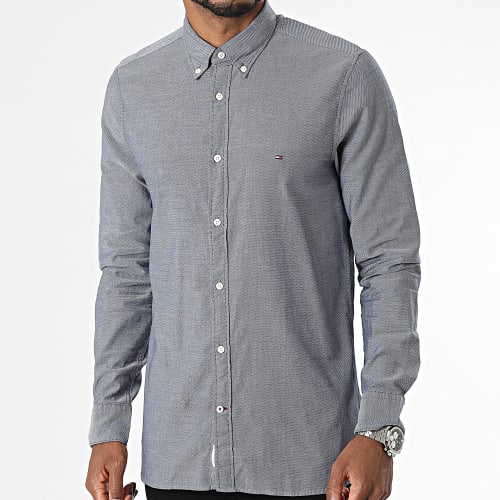Chemise Manches Longues Slim Flex Dobby 3782 Gris